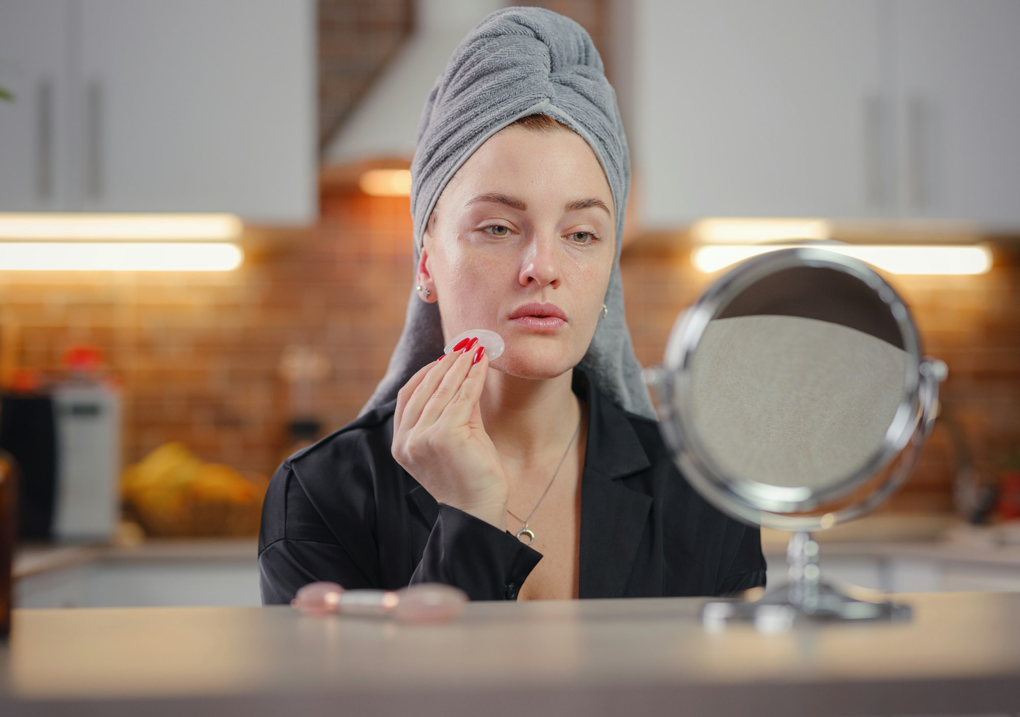 Skin care and beauty at home.